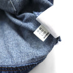 adidas originals クロップド 短丈 デニムジャケット Gジャン XL インディゴ 刺繍 ワイド IP3767  トレフォイル 3ストライプス フローラル