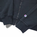 Champion Big Size Full Zip Hoodie 4XL Black One Point Logo Embroidery Made in Honduras