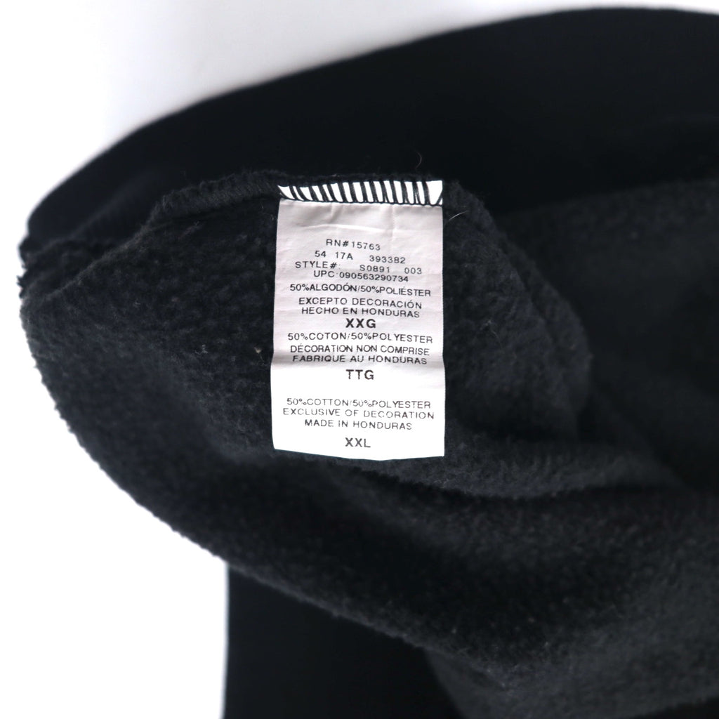 Champion Big Size Full Zip Hoodie 4XL Black One Point Logo Embroidery Made in Honduras