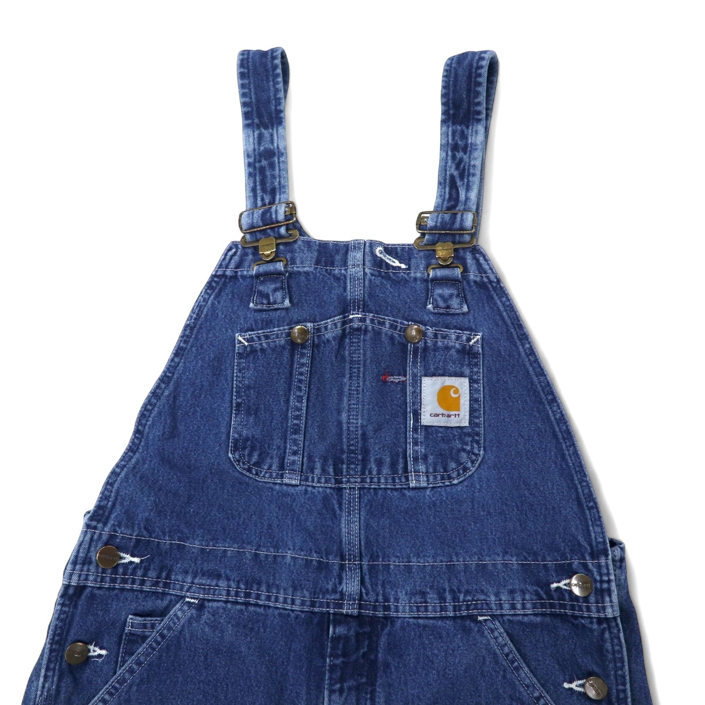 Carhartt デニム オーバーオール 32 ブルー コットン WASHED DENIM BIB OVERALL R07-DST メキシコ製