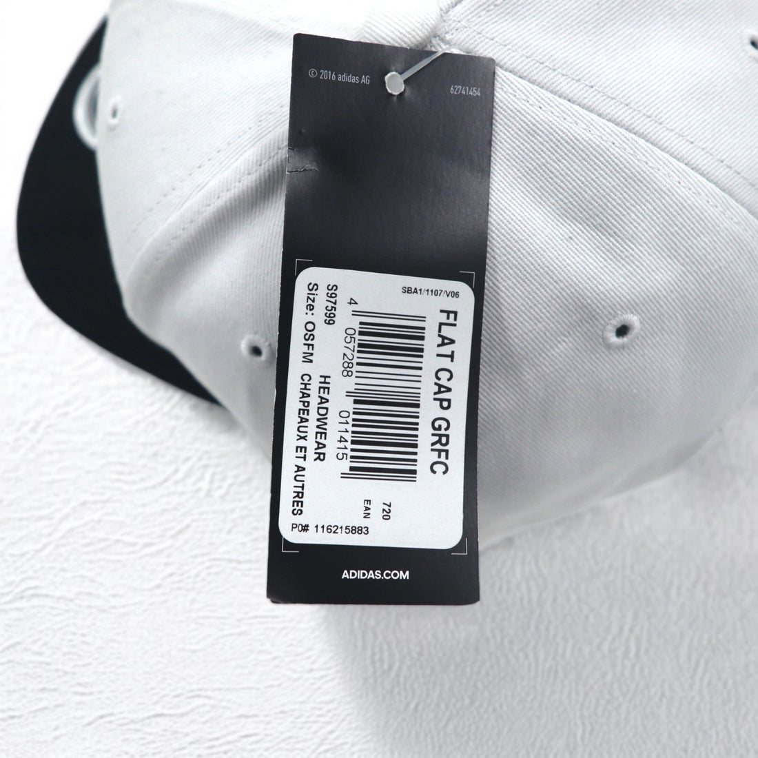 adidas Baseball Cap Snapback 58cm White UPF 50+ S97599 Unused