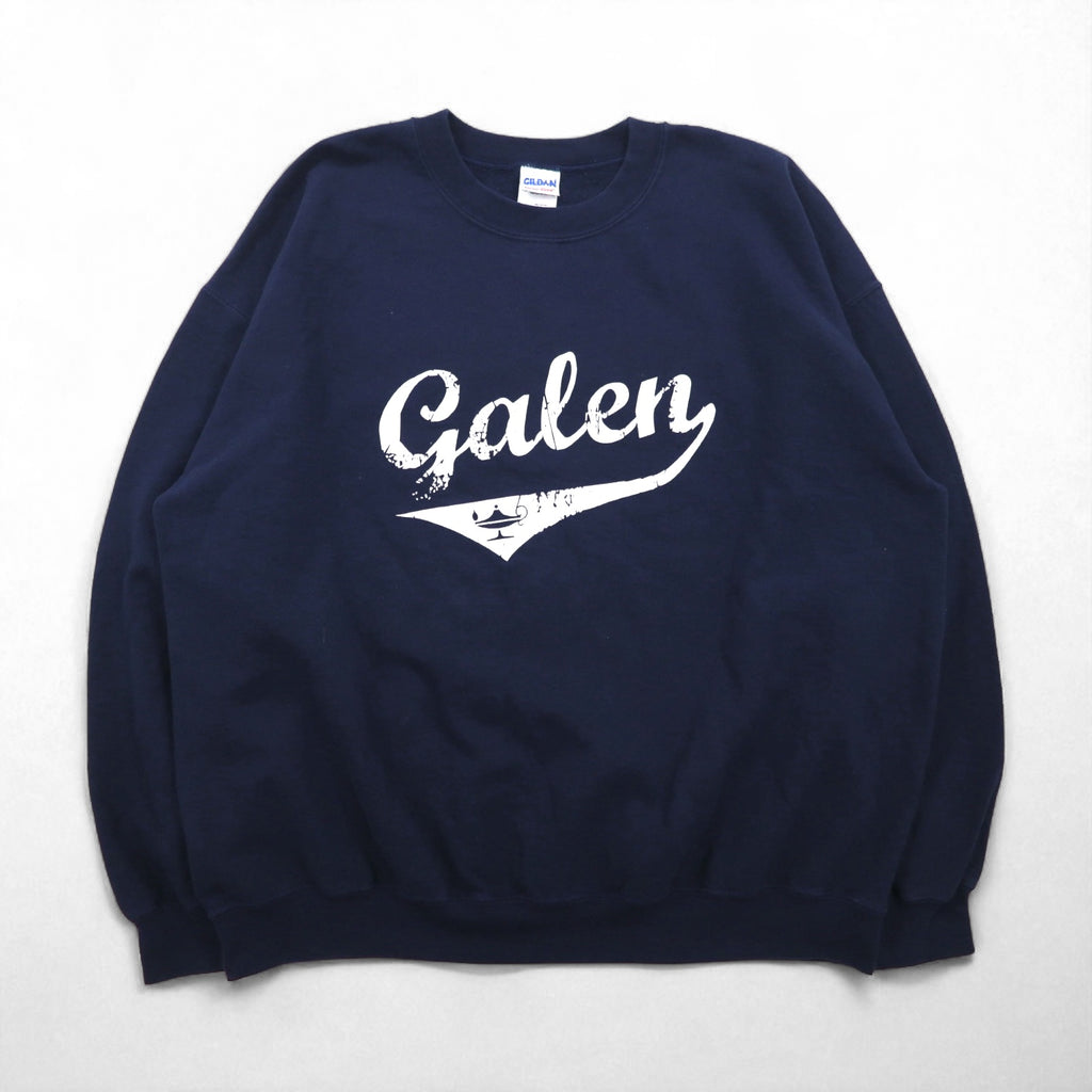 Vintage College Sweatshirt by GILDAN, College Print, Navy, Size XL, Garen