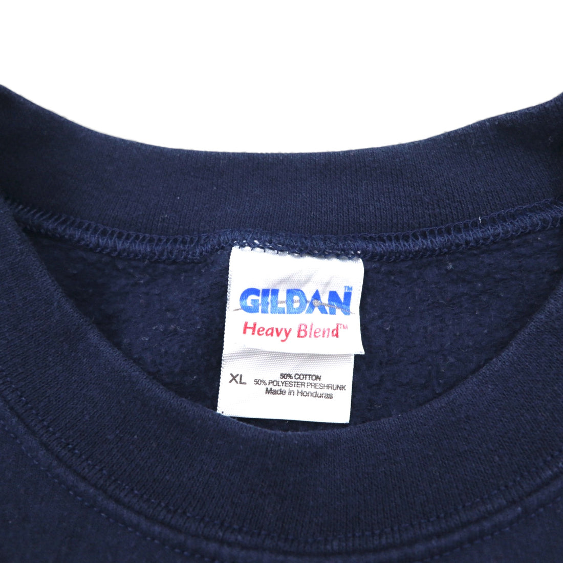 Vintage College Sweatshirt by GILDAN, College Print, Navy, Size XL, Garen