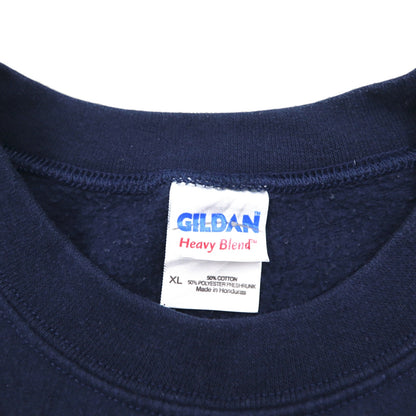 Vintage College Sweatshirt GILDAN カレッジプリント スウェット トレーナー XL ネイビー Garen
