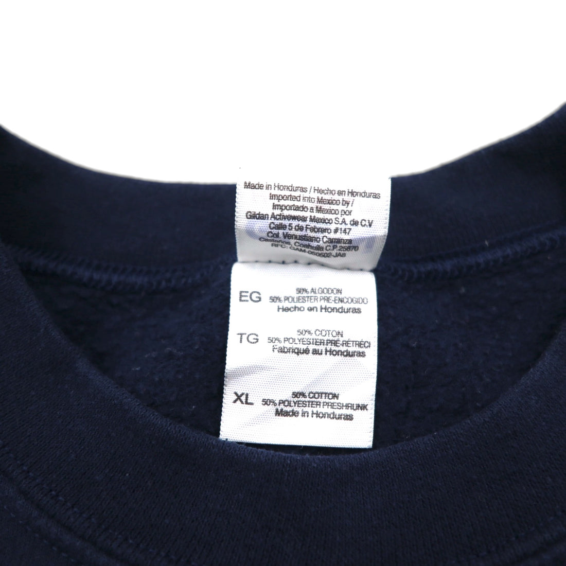 Vintage College Sweatshirt by GILDAN, College Print, Navy, Size XL, Garen