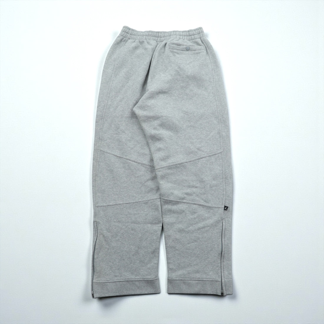 JORDAN BRAND (NIKE) Heavyweight Wide Sweatpants Jersey L Gray Slit Hem Zipper 228588-051