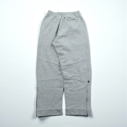 JORDAN BRAND ( NIKE ) ヘビーウェイト ワイド スウェットパンツ ジャージ L グレー スリット 裾ジップ 228588-051