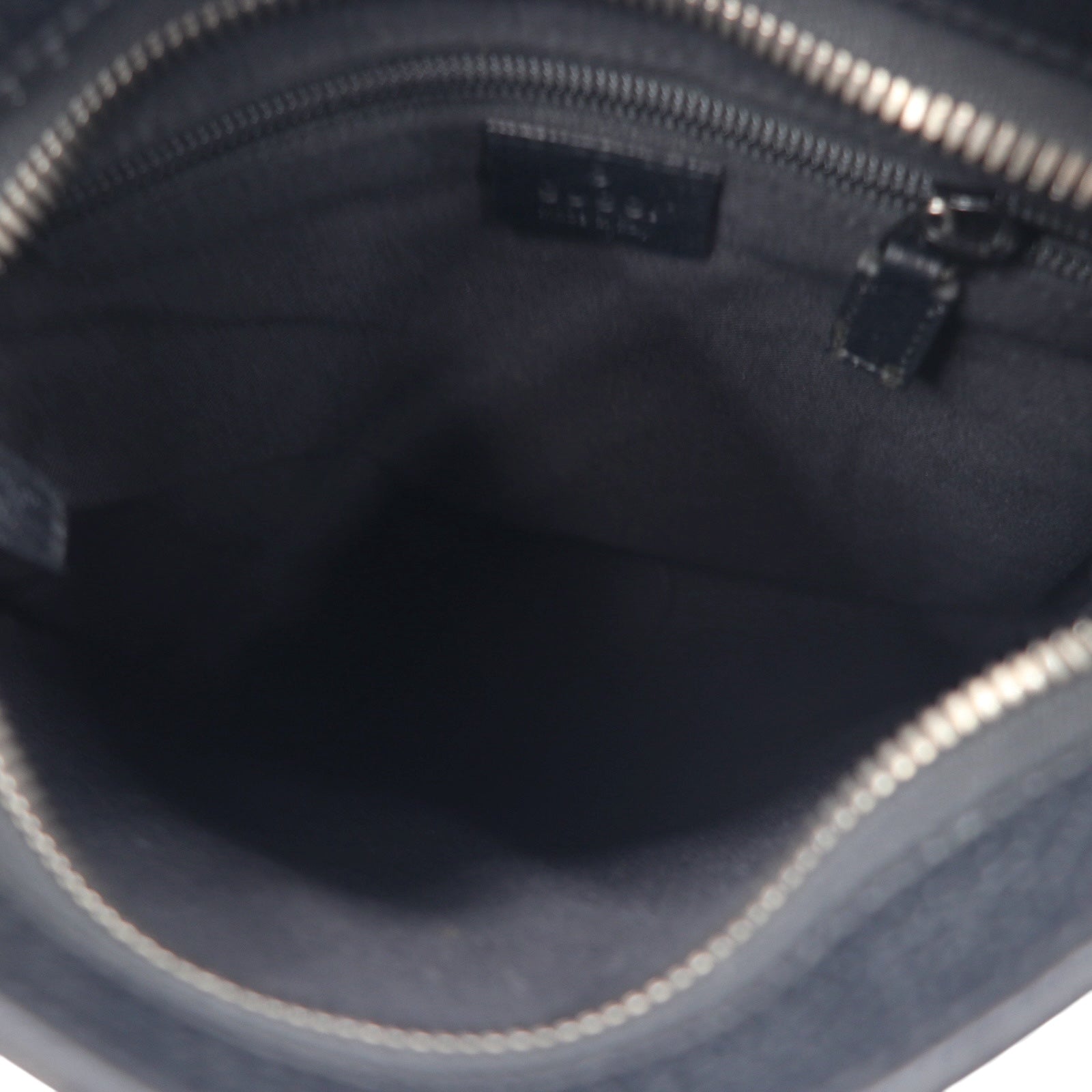 GUCCI GG Supreme Canvas Shoulder Bag Black Leather 122793 467891 Made in Italy