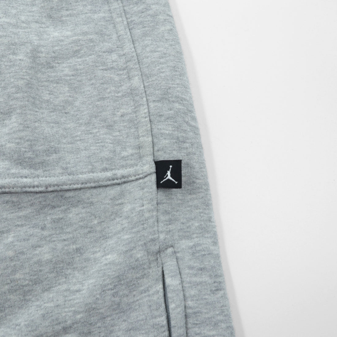 JORDAN BRAND (NIKE) Heavyweight Wide Sweatpants Jersey L Gray Slit Hem Zipper 228588-051