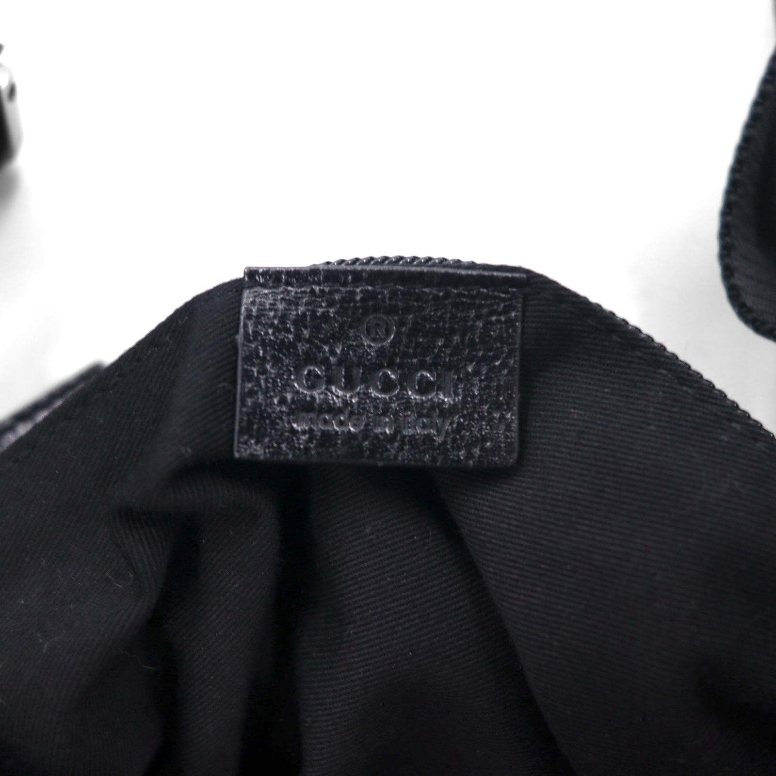 GUCCI GG Supreme Canvas Shoulder Bag Black Leather 122793 467891 Made in Italy