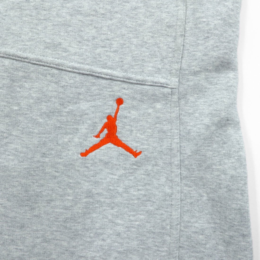 JORDAN BRAND (NIKE) Heavyweight Wide Sweatpants Jersey L Gray Slit Hem Zipper 228588-051