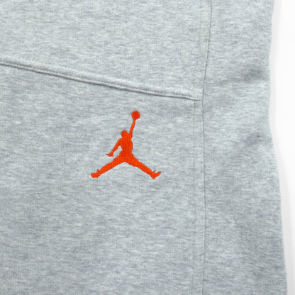 JORDAN BRAND ( NIKE ) ヘビーウェイト ワイド スウェットパンツ ジャージ L グレー スリット 裾ジップ 228588-051