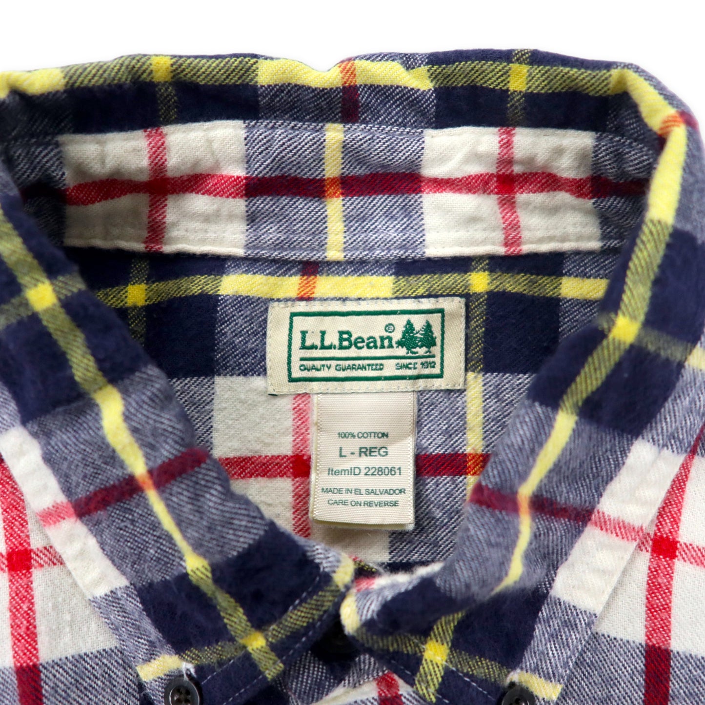 L.L.Bean フランネル ボタンダウンシャツ L マルチカラー コットン チェック