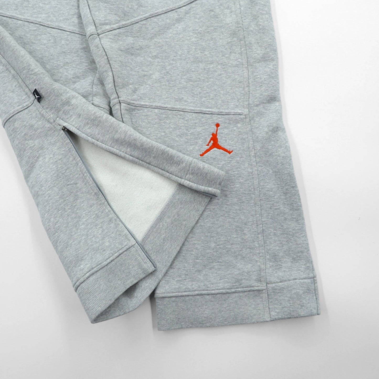 JORDAN BRAND ( NIKE ) ヘビーウェイト ワイド スウェットパンツ ジャージ L グレー スリット 裾ジップ 228588-051