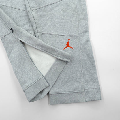 JORDAN BRAND ( NIKE ) ヘビーウェイト ワイド スウェットパンツ ジャージ L グレー スリット 裾ジップ 228588-051