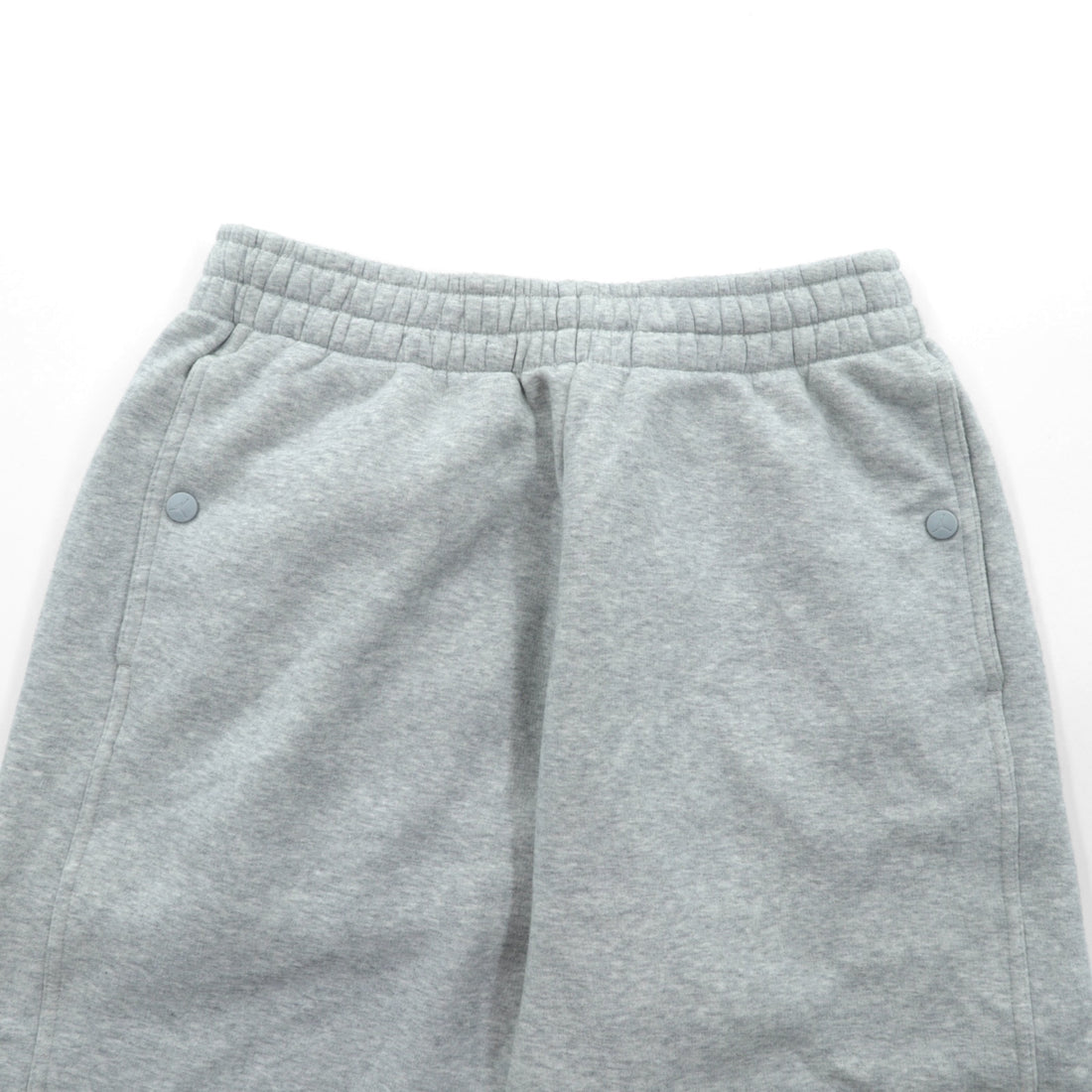 JORDAN BRAND (NIKE) Heavyweight Wide Sweatpants Jersey L Gray Slit Hem Zipper 228588-051