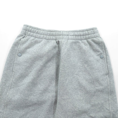 JORDAN BRAND ( NIKE ) ヘビーウェイト ワイド スウェットパンツ ジャージ L グレー スリット 裾ジップ 228588-051