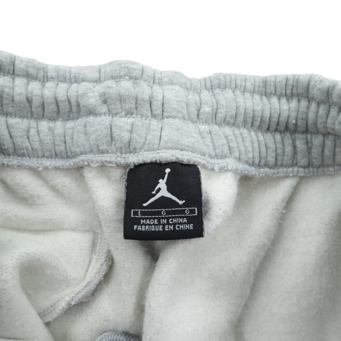 JORDAN BRAND (NIKE) Heavyweight Wide Sweatpants Jersey L Gray Slit Hem Zipper 228588-051