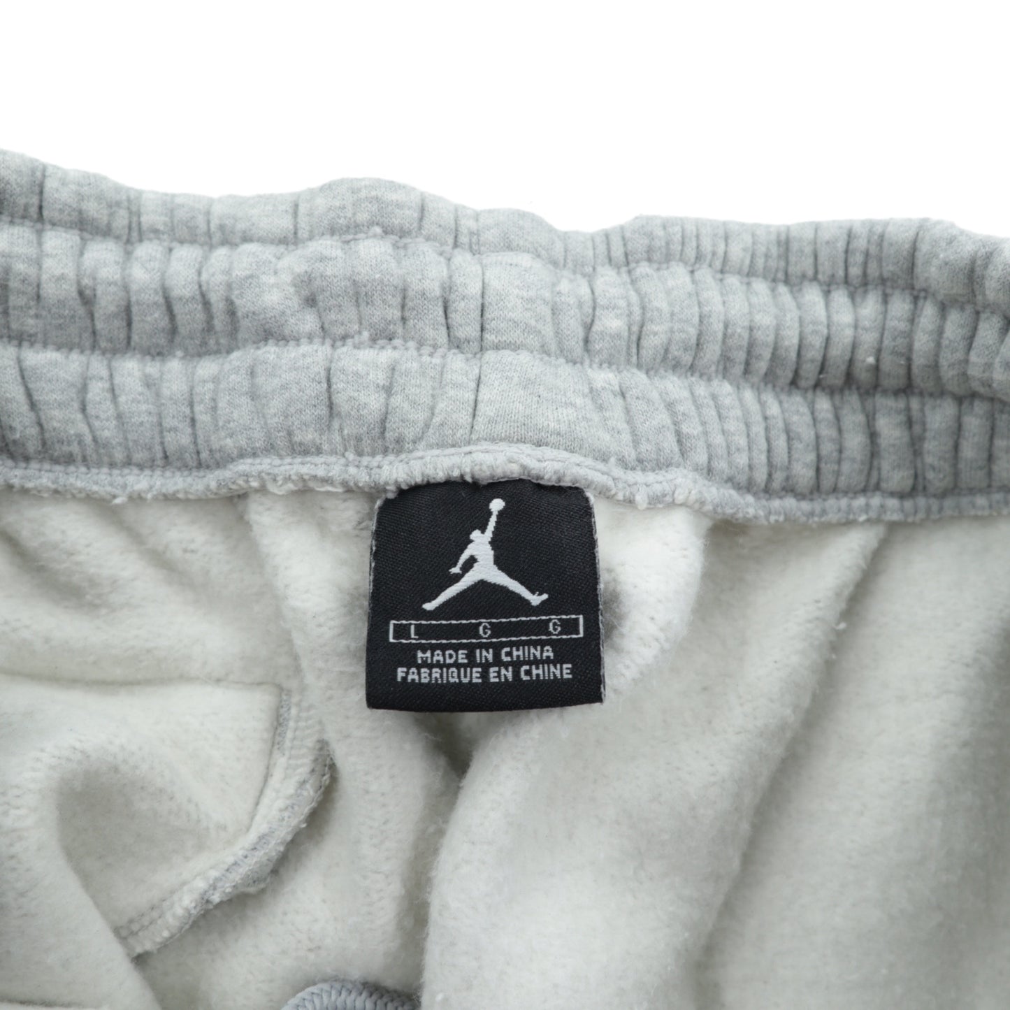 JORDAN BRAND ( NIKE ) ヘビーウェイト ワイド スウェットパンツ ジャージ L グレー スリット 裾ジップ 228588-051