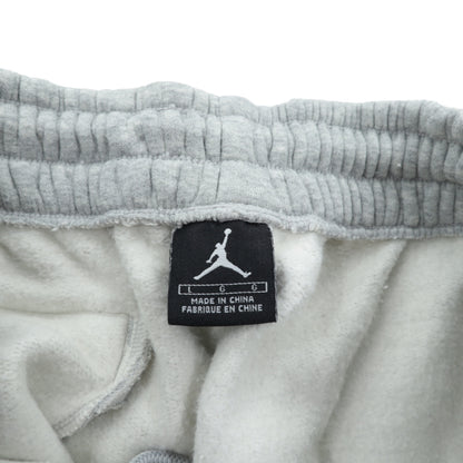 JORDAN BRAND ( NIKE ) ヘビーウェイト ワイド スウェットパンツ ジャージ L グレー スリット 裾ジップ 228588-051