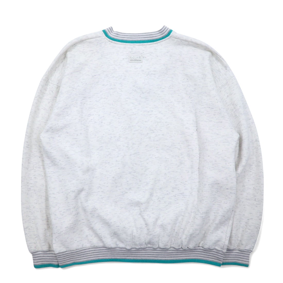90s GEAR FOR SPORTS V-neck ribbed sweatshirt, XL, white, polyester, cotton, college print, COLUMBIA UNIVERSITY