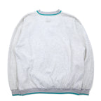 90s GEAR FOR SPORTS V-neck ribbed sweatshirt, XL, white, polyester, cotton, college print, COLUMBIA UNIVERSITY
