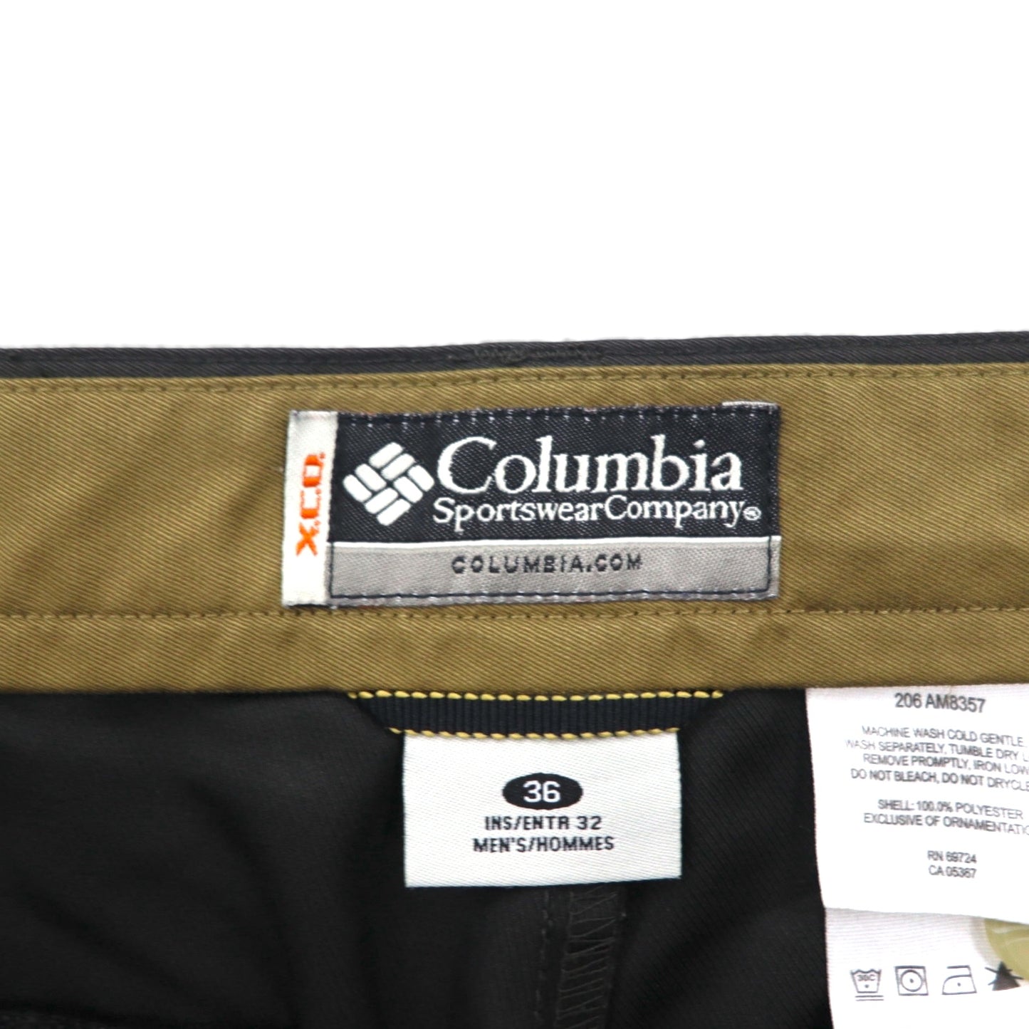 Columbia 90s Peach Skin Tuck Wide Slacks, Size L, Brown, Waterproof, XCO AM8357, Utility Pocket