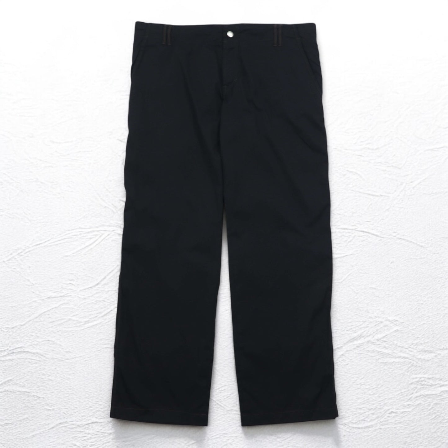 HUGO BOSS ルーマニア製 ワイド イージーパンツ 2XL ブラック ナイロン HORST