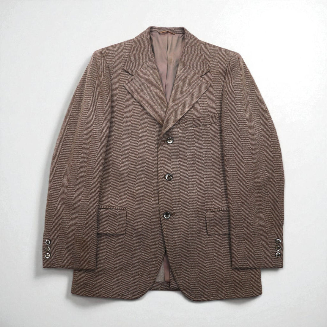 60s USA UNION MADE Vintage Blazer Anderson Little Co. 60年代 USA製 3B テーラードジャケット ブレザー L ヘリンボーン