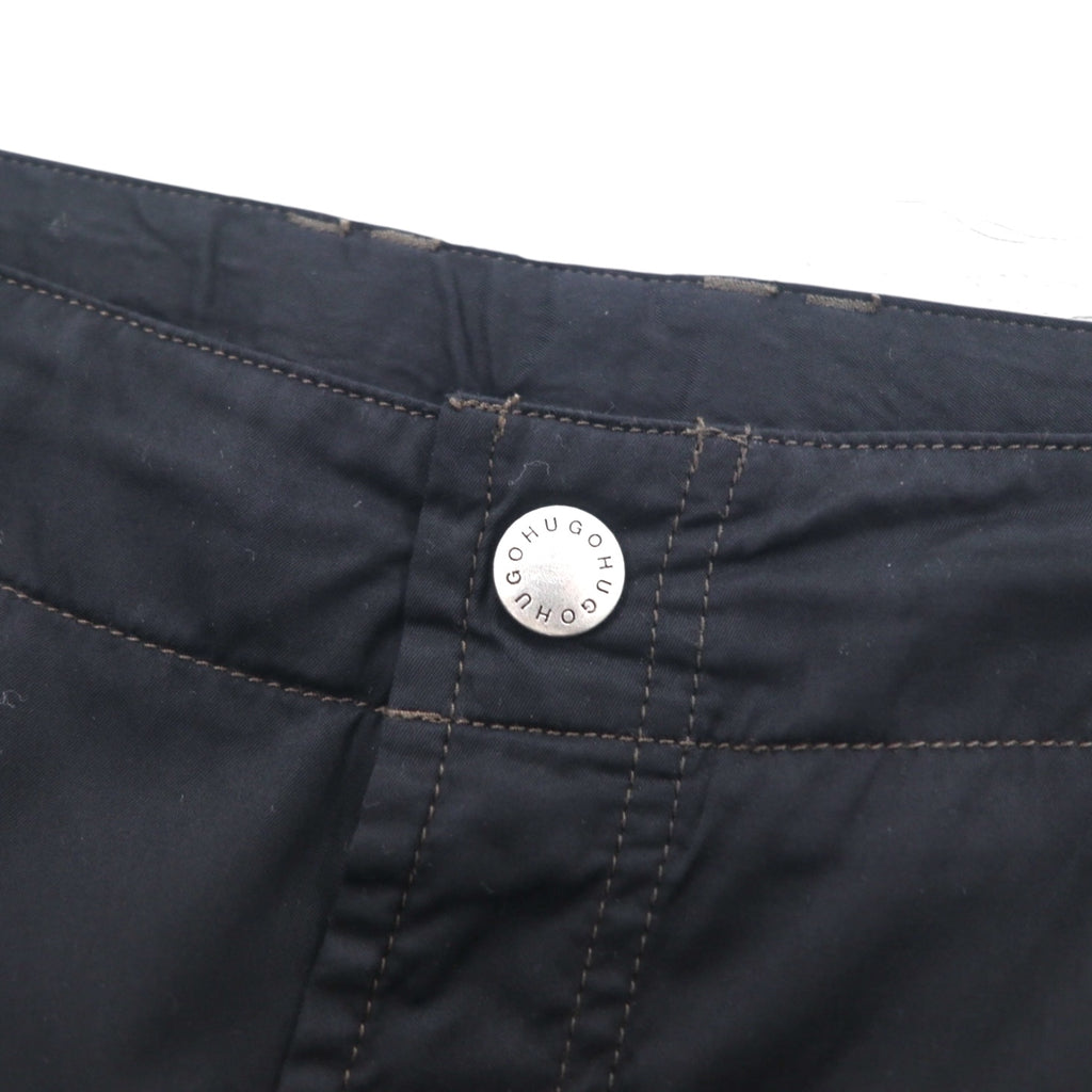 HUGO BOSS ルーマニア製 ワイド イージーパンツ 2XL ブラック ナイロン HORST