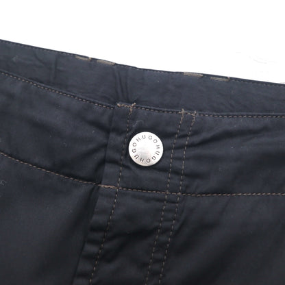 HUGO BOSS ルーマニア製 ワイド イージーパンツ 2XL ブラック ナイロン HORST