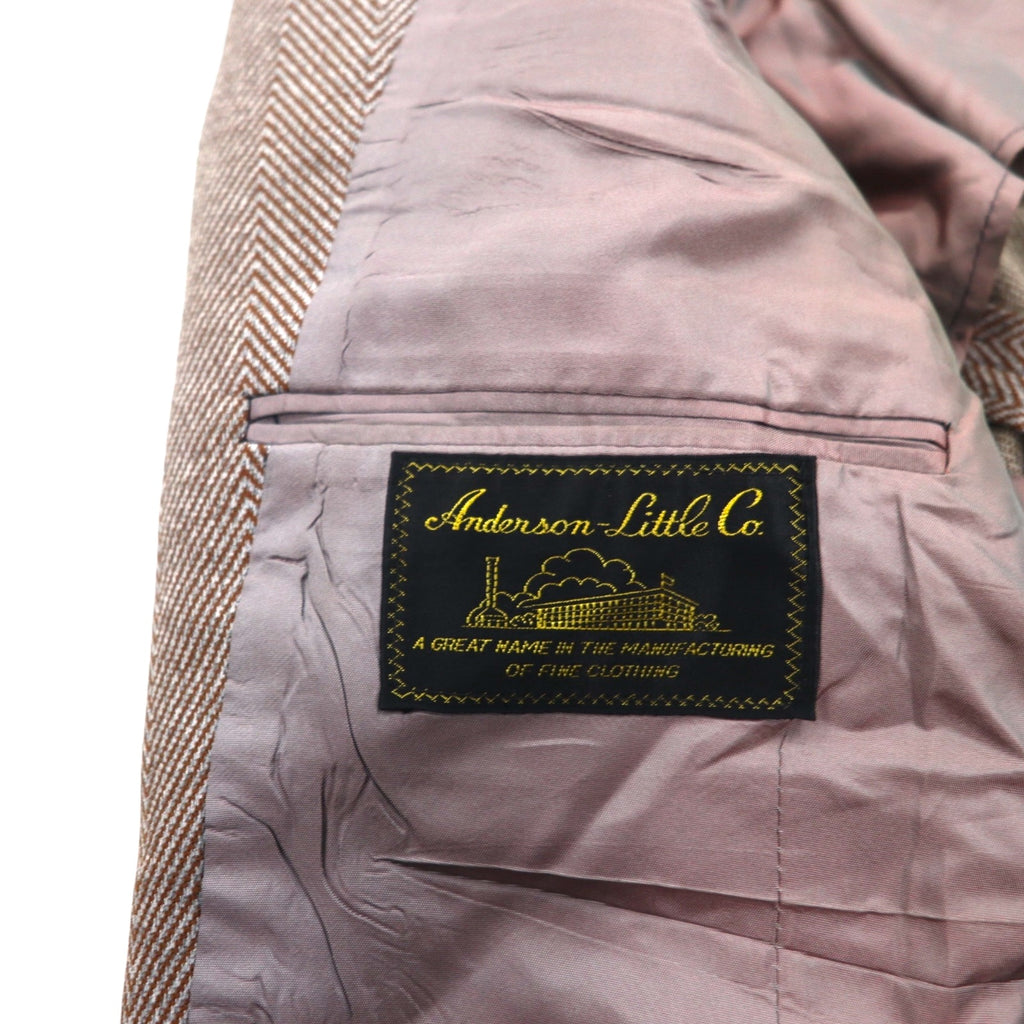 60s USA UNION MADE Vintage Blazer Anderson Little Co. 60年代 USA製 3B テーラードジャケット ブレザー L ヘリンボーン