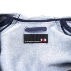 VAN -JAC- Denim Hooded Swing Top M Blue Cotton Dark Blue Logo Embroidery Patch