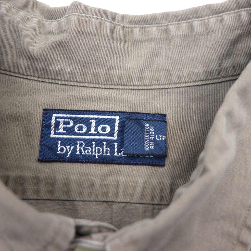 Polo by Ralph Lauren 90年代 ビッグサイズ 半袖 シャツ 2XL ベージュ コットン 胸ポケット