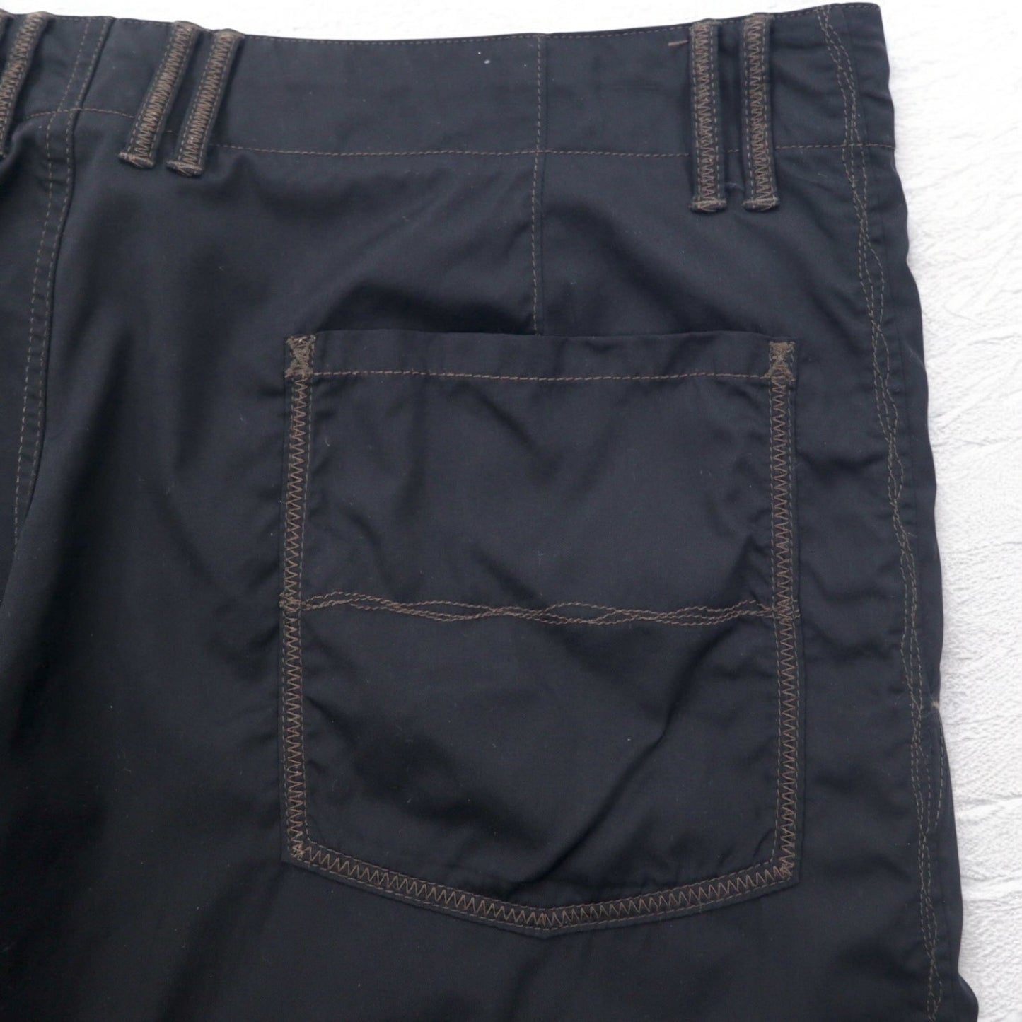 HUGO BOSS ルーマニア製 ワイド イージーパンツ 2XL ブラック ナイロン HORST