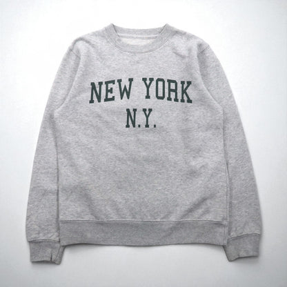 Vintage Sweatshirt NEW YORK 染み込み プリント スウェット トレーナー M グレー コットン