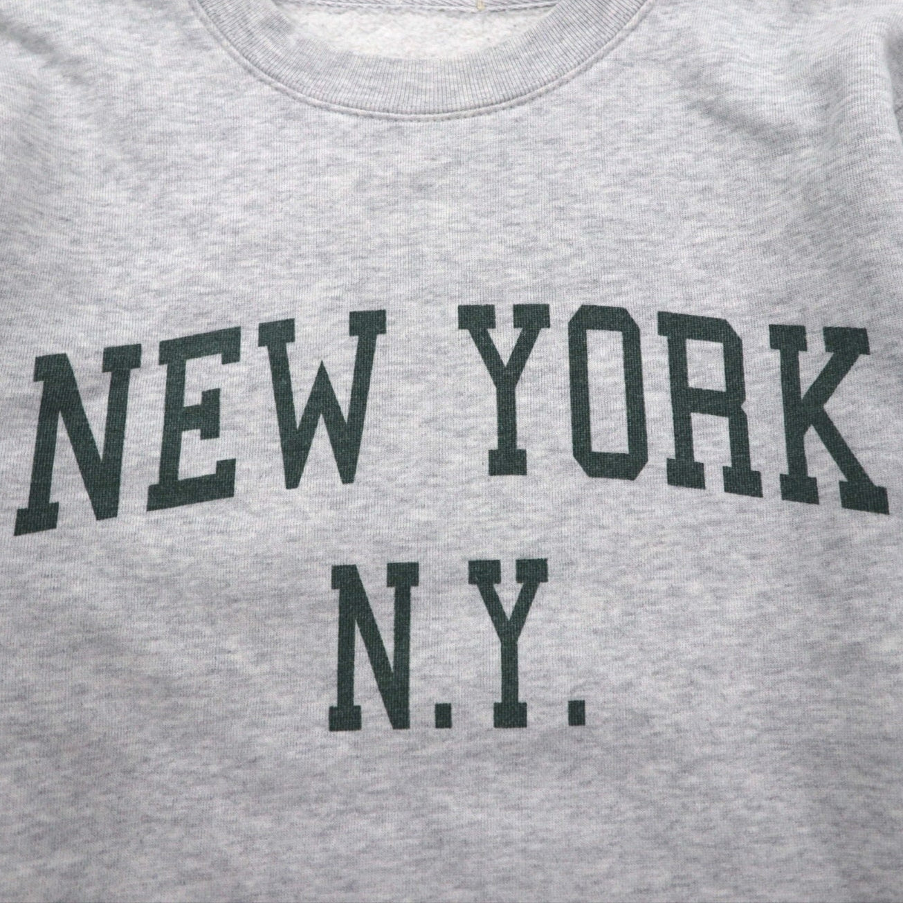 Vintage Sweatshirt NEW YORK 染み込み プリント スウェット トレーナー M グレー コットン