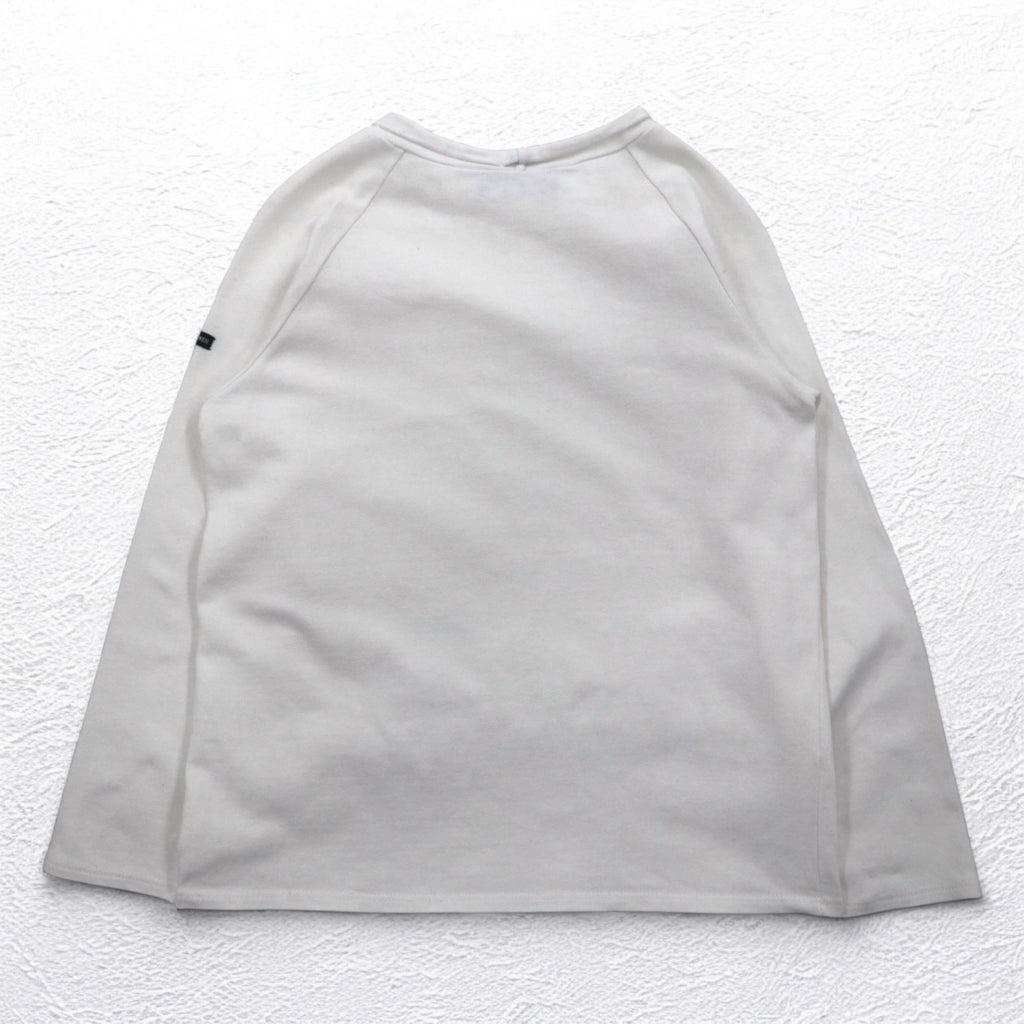 SAINT JAMES French Boat Neck Basque Shirt, Medium, White, Cotton