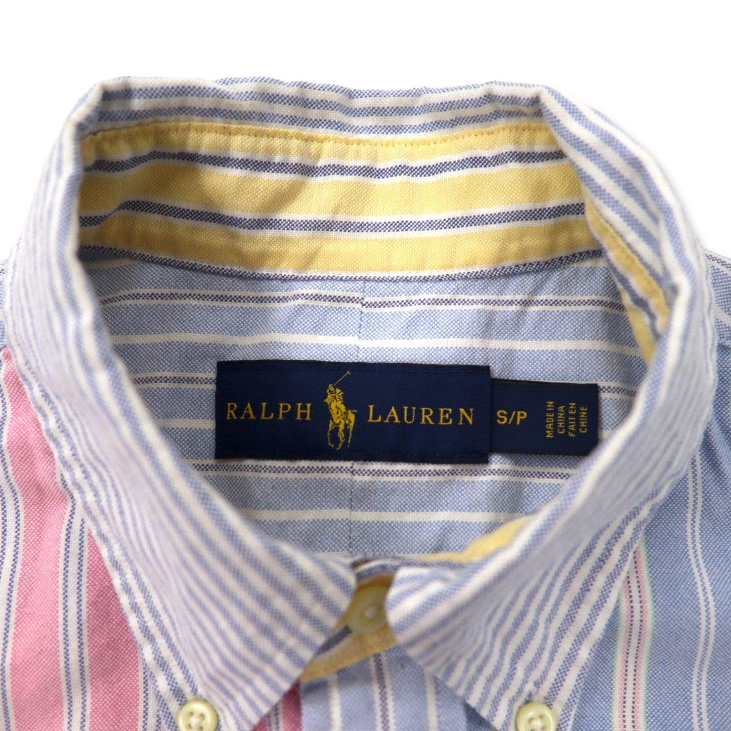 RALPH LAUREN マルチストライプ オックスフォード ボタンダウンシャツ S マルチカラー コットン スモールポニー刺繍