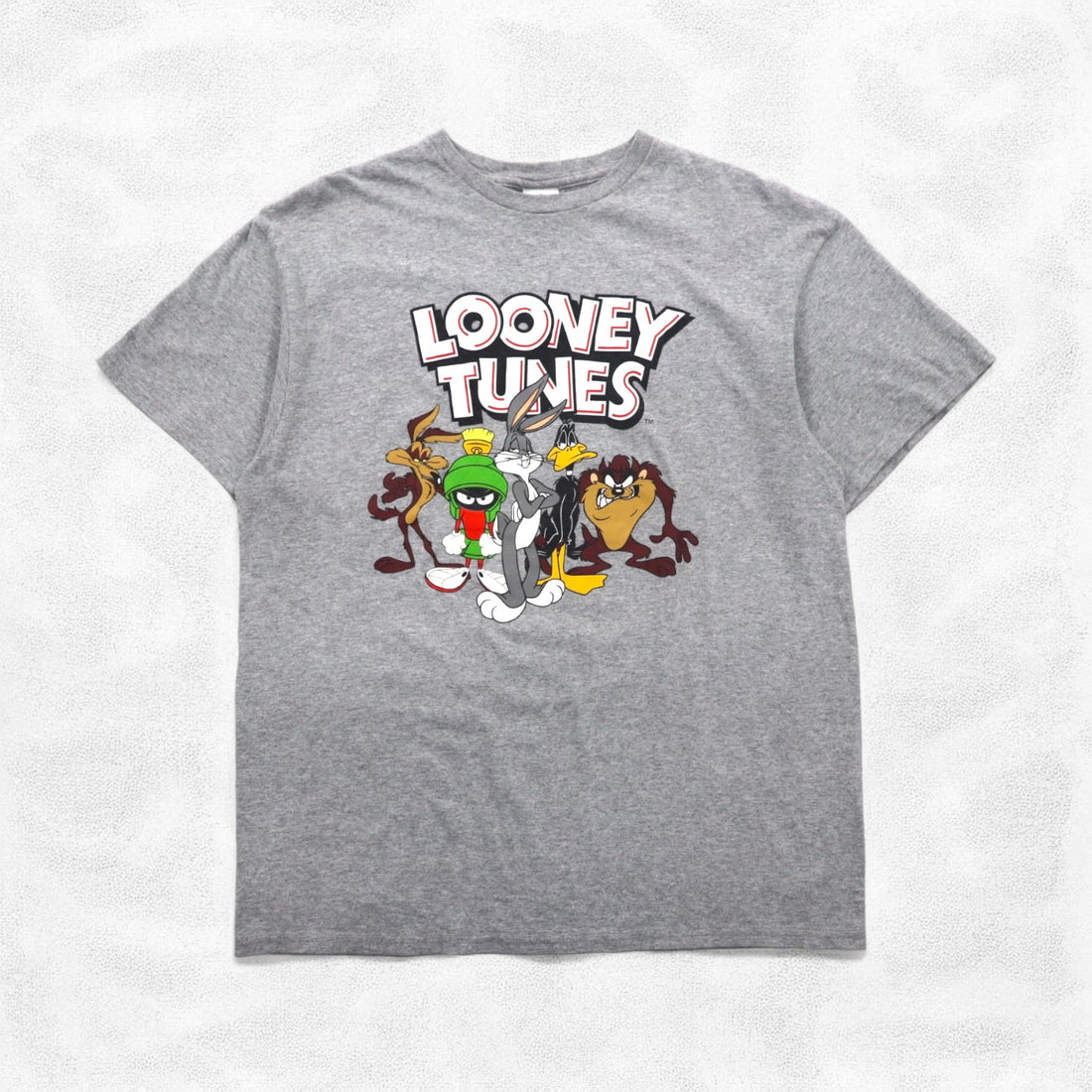 LOONEY TUNES ルーニーチューンズ Tシャツ L グレー  キャラクター プリント DELTA ボディ  PRO WEIGHT