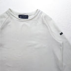 SAINT JAMES French Boat Neck Basque Shirt, Medium, White, Cotton