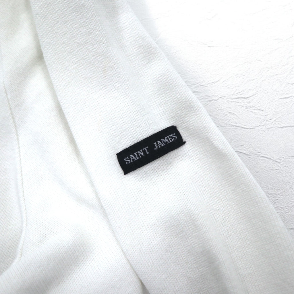 SAINT JAMES French Boat Neck Basque Shirt, Medium, White, Cotton