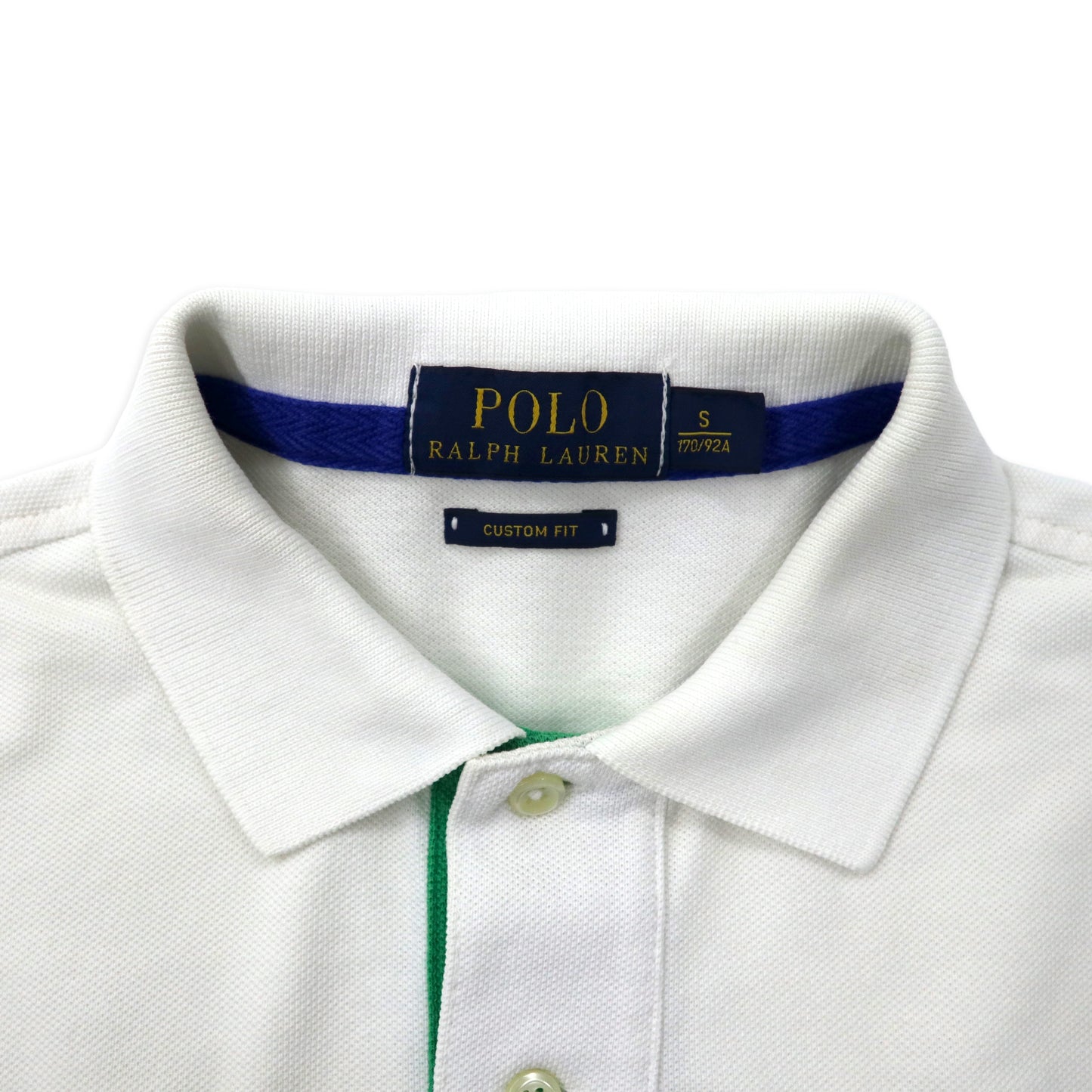 POLO RALPH LAUREN ビッグポニー ポロシャツ 170 ホワイト コットン CUSTOM FIT