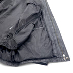 RETREAT Leather Car Coat Thinsulate INSULATION Padded Jacket L Black Leather Removable Liner