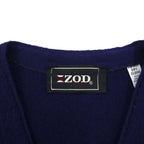 LACOSTE 70年代 ニット カーディガン L ネイビー アクリル IZOD 糸巻タグ ワンポイントロゴ