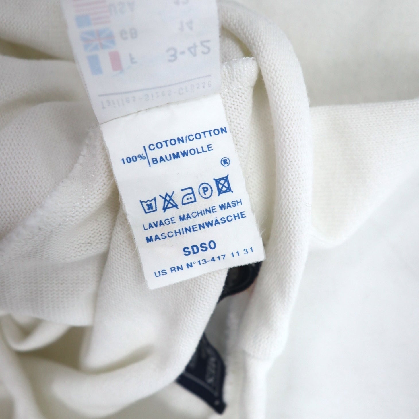 SAINT JAMES French Boat Neck Basque Shirt, Medium, White, Cotton