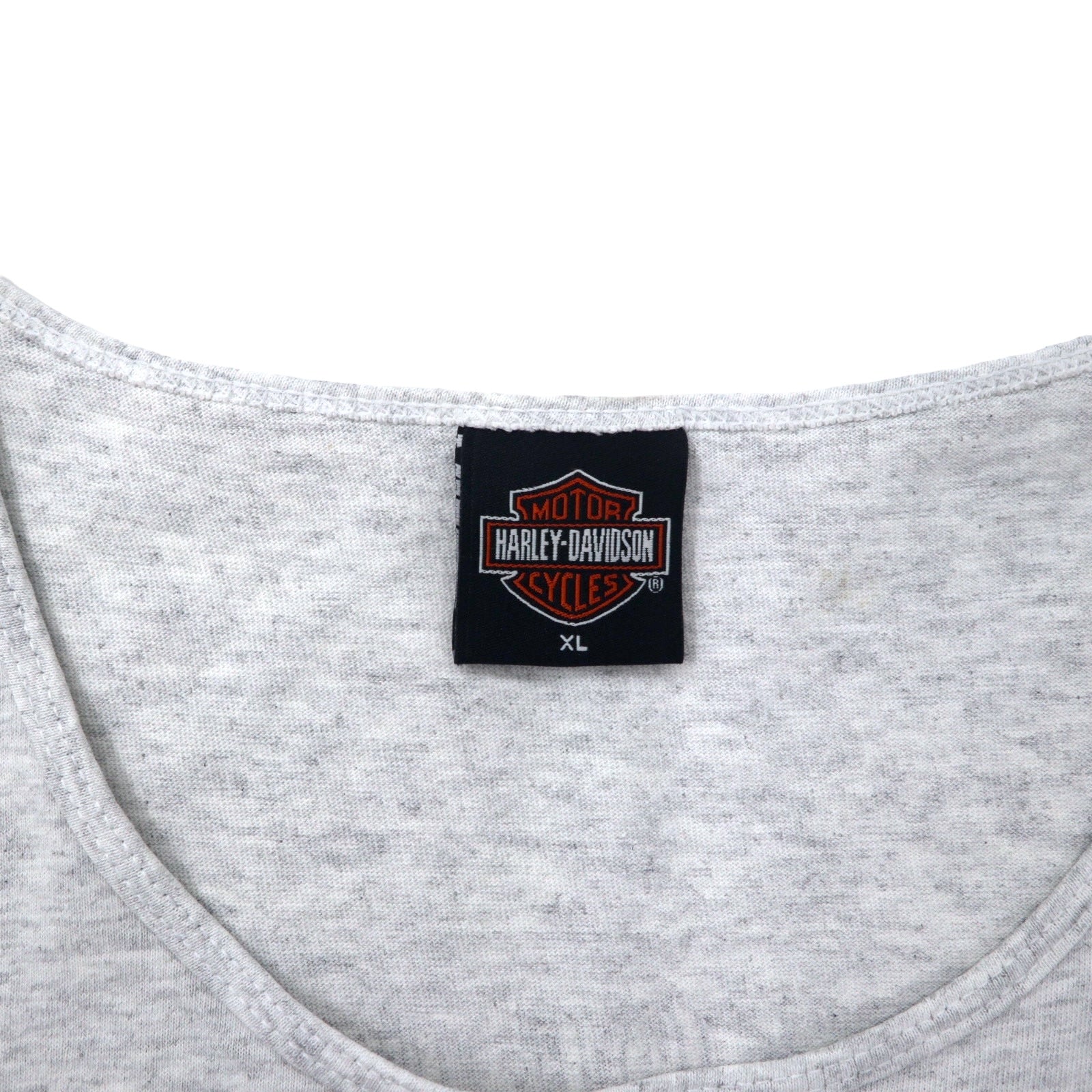 HARLEY DAVIDSON 00年代 ロゴプリント タンクトップ XL グレー コットン CALDWELL ID