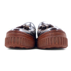 TOD'S Platform Tassel Loafer 24.5cm Brown Leather Made in Italy
