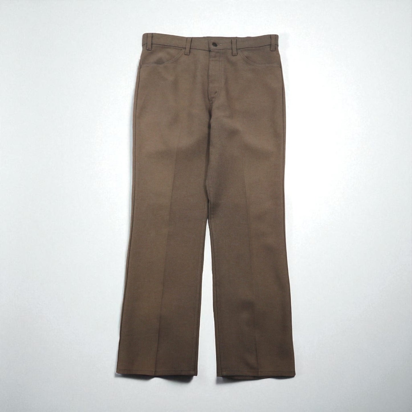 Levi's 80年代 USA製 スタプレ STA-PREST ブーツカット フレア スラックス パンツ L ブラウン 10517 9125 センタープレス 42TALON 黒タグ