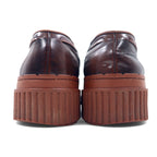 TOD'S Platform Tassel Loafer 24.5cm Brown Leather Made in Italy